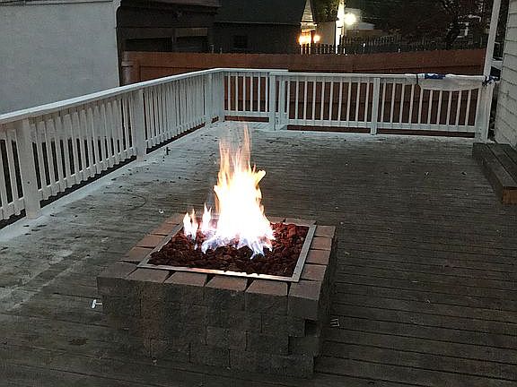 Back deck firepit 