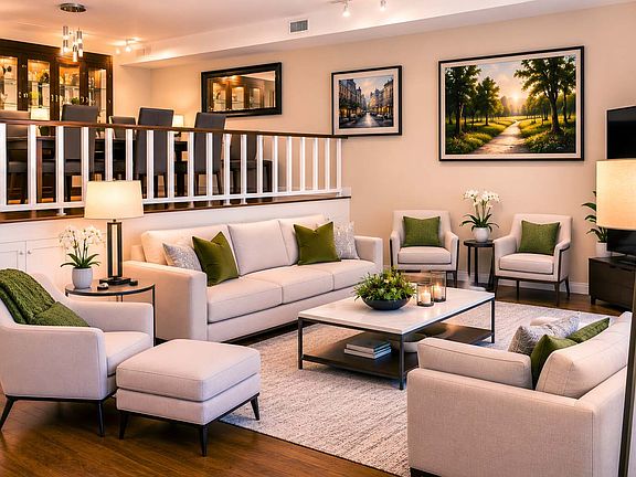 Living area - 1st floor. 16' high ceiling