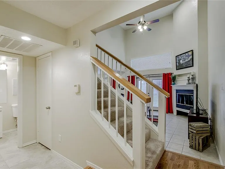 Powder bath, Coats closet, stairs