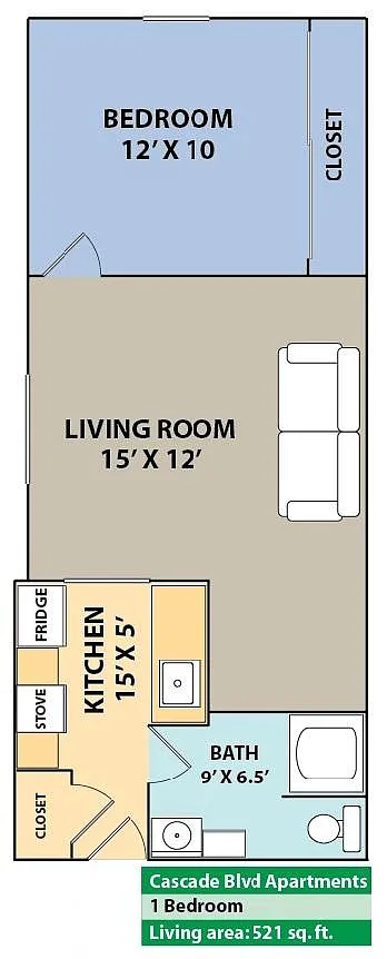 Floor plan One Bedroom