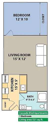 Floor plan One Bedroom