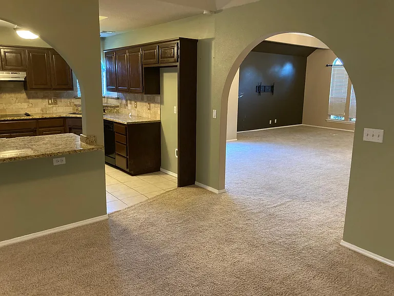 Looking from family room into living room.