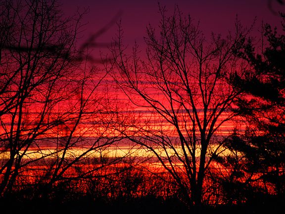 Sunrise off the deck.