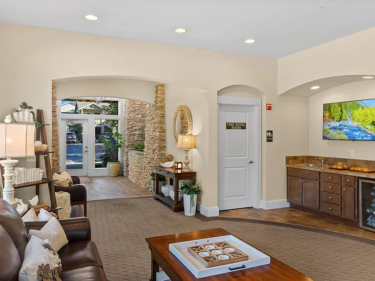 Resident Lounge Area + Kitchenette