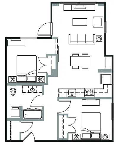 Floor plan B1C