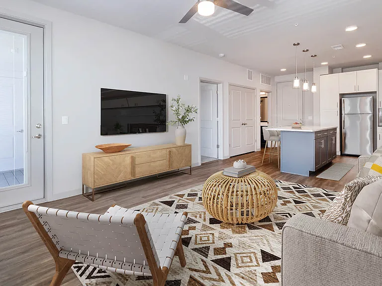 Living Room with Balcony and Hard Surface Flooring