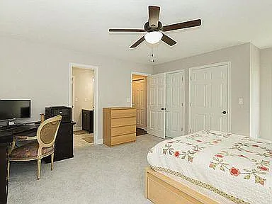 Upstairs bedroom with jack and jill bathroom
