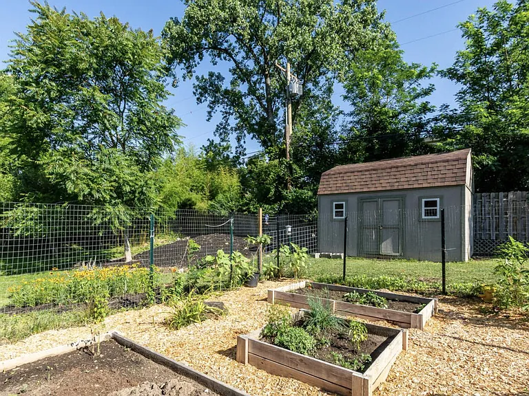 Raised garden beds.