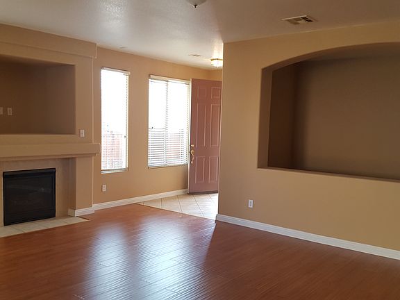 Living room with fireplace