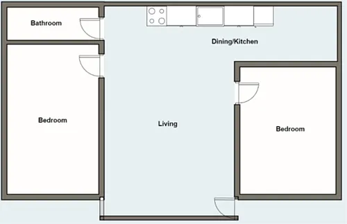 Floor plan 2 bedroom