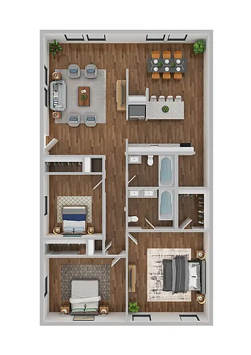 Floor plan 3/2 with Front yard