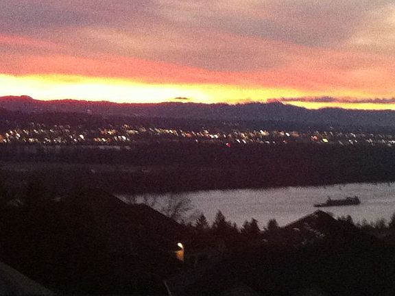 Columbia river and Portland