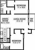 2 Bedroom Floor Plan