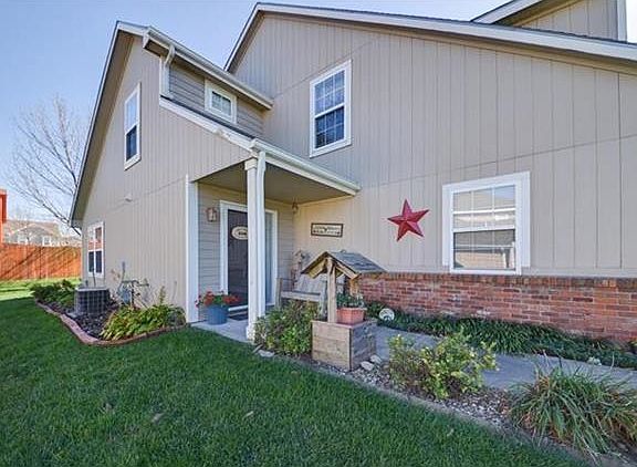 Enjoy your plants and flowers as you approach the front door