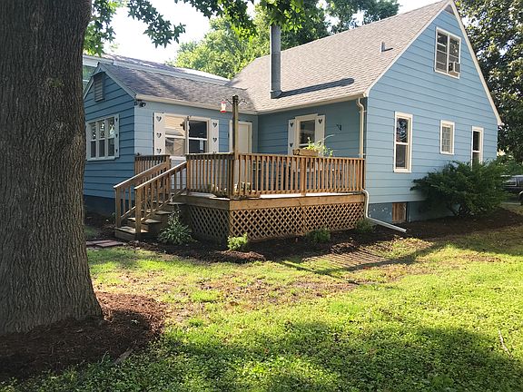 Rear of home with deck