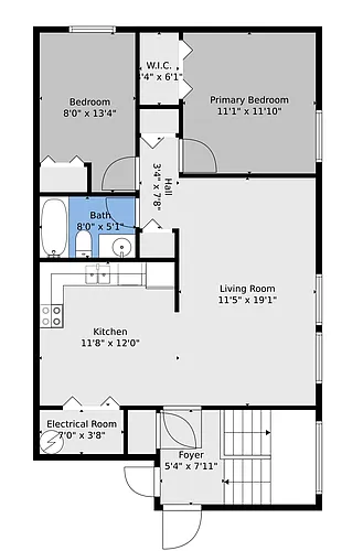 Floor plan 2 Bedroom