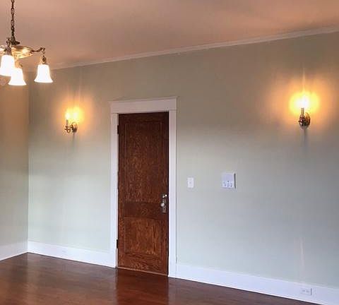 Living room view of apartment front door