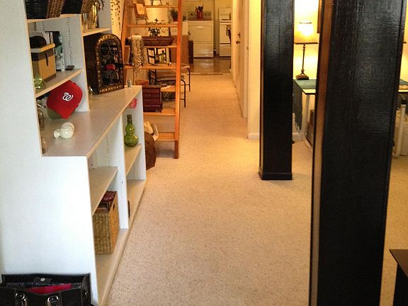View from the front door, down the hallway, toward the kitch