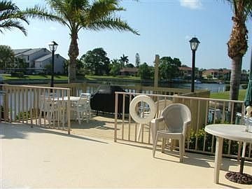 Pool overlooks wide canal