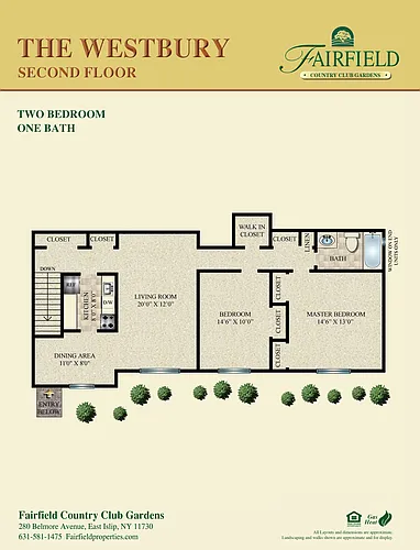 Floor plan The Westbury - Upper