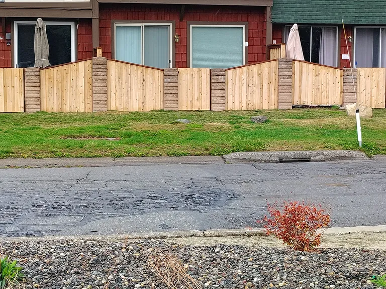 Small, private area out the back door.