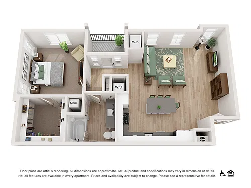 Floor plan 1x1-905