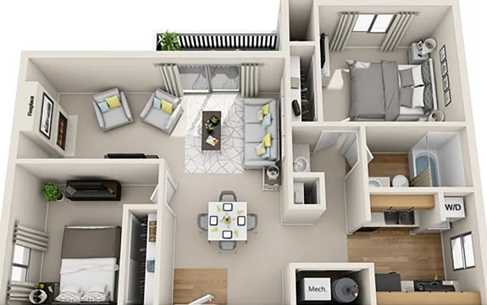 2x1.25 Floorplan