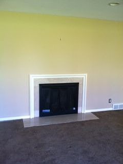 Living room fireplace