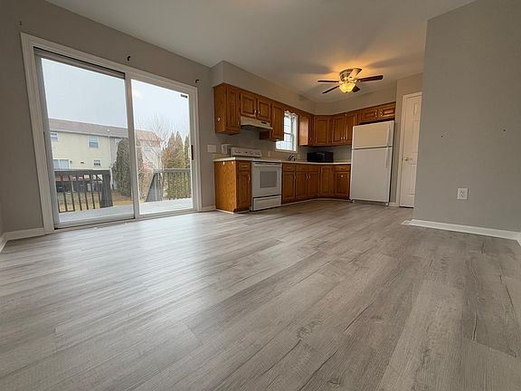 Spacious kitchen with a great view