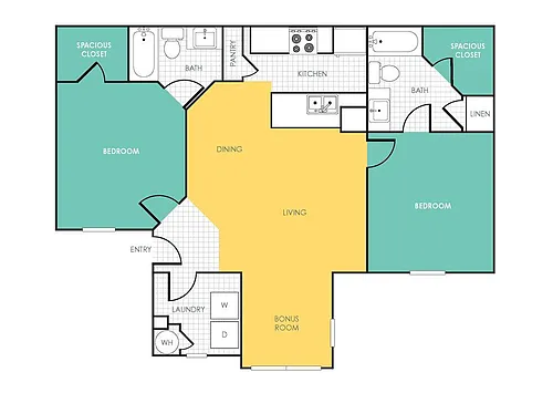 Floor plan Two Bedroom