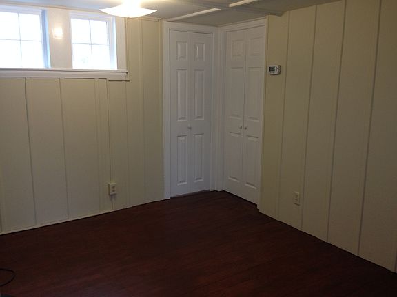 LR from Front Door; closet door on left; BR door on right.