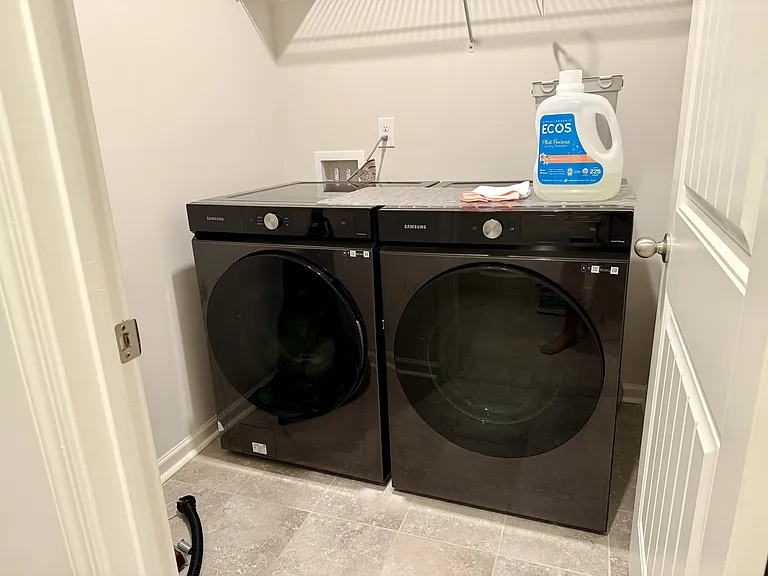 Laundry on upper floor