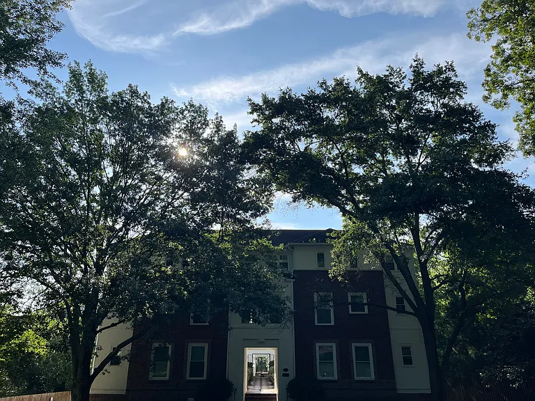 Beautiful Green Space and Set Back Away from Busy Street