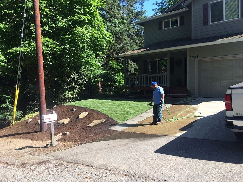 front of house after lawn rework