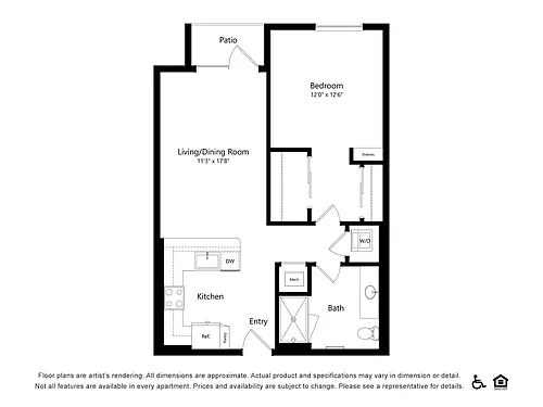 Floor plan 1x1H