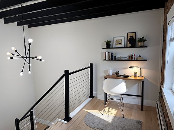 Study by two-story private entrance