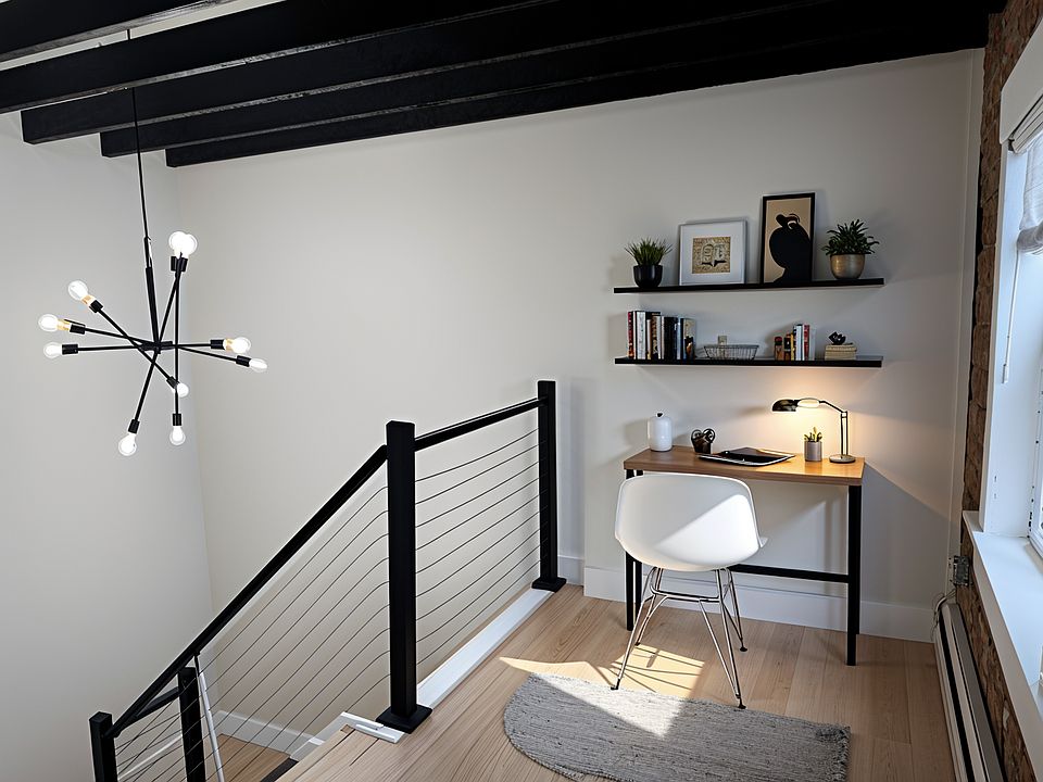 Study by two-story private entrance