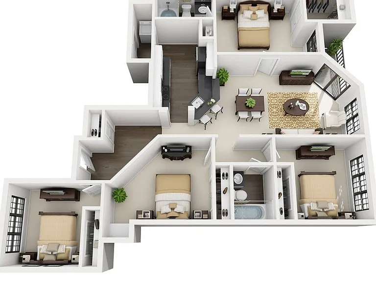 4 Bedroom | 2 Bath | 1375 SF | Attached Garage 4 Bedroom | 2 Bath | 1375 SF | Attached Garage