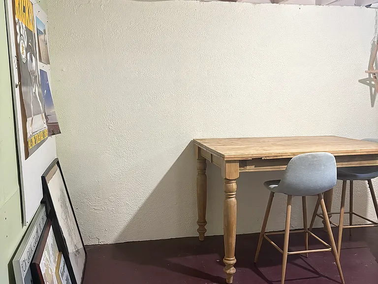 Basement studio room