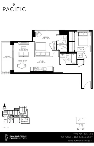 Floor plan 2 bedroom 2 bath 2 Bed 2 Bath 8