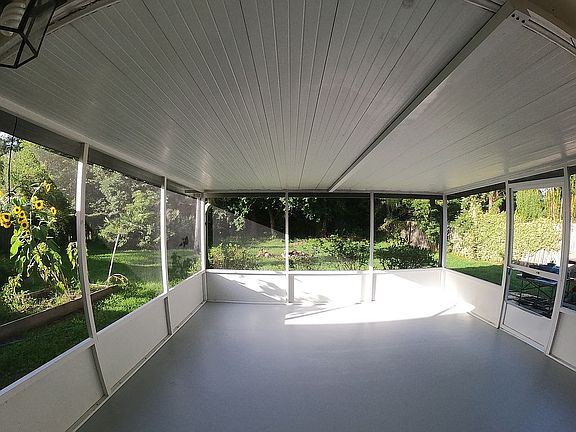 Screened in back patio