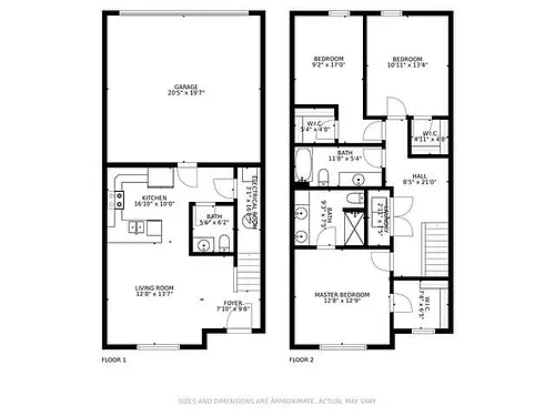 Floor plan 3 Bedrooms, 2.5 Bathrooms