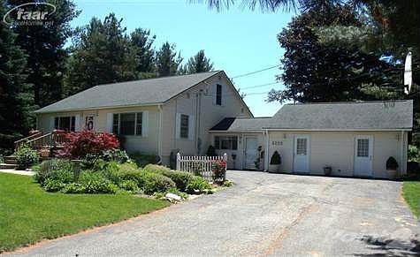 Front of home with beautifully landscaped walk up.