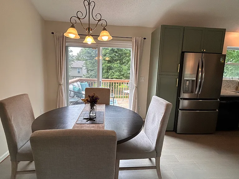 Dining room near open kitchen