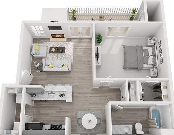 One Bedroom, 598 sqft, Full-Size Washer/Dryer, Patio/Balcony, Fireplace, Additional Storage One Bedroom, 598 sqft, Full-Size Washer/Dryer, Patio/Balcony, Fireplace, Additional Storage