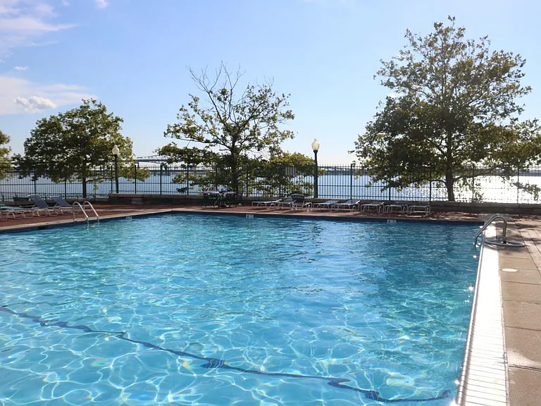 Pool overlooking the hackensack river