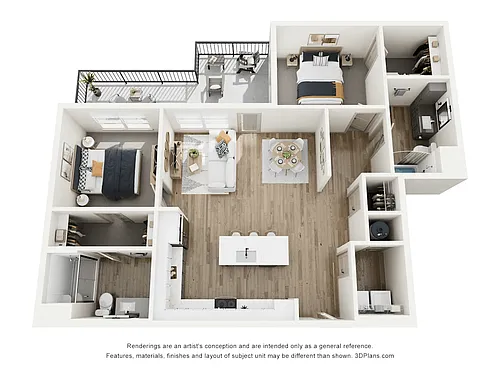Floor plan Pokagan Furnished Apartment