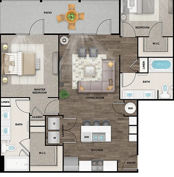 B3 floor plan Tacara Westpointe Village