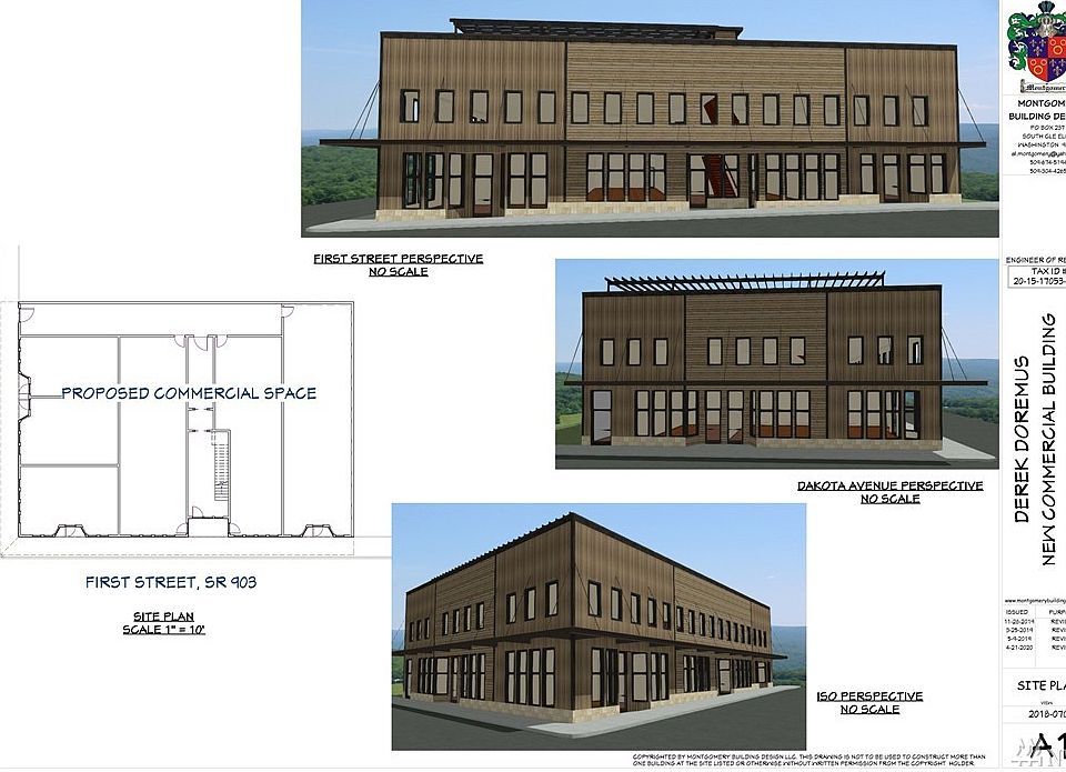 Conceptual rendering of commercial building for Roslyn First street and Dakota avenue.
