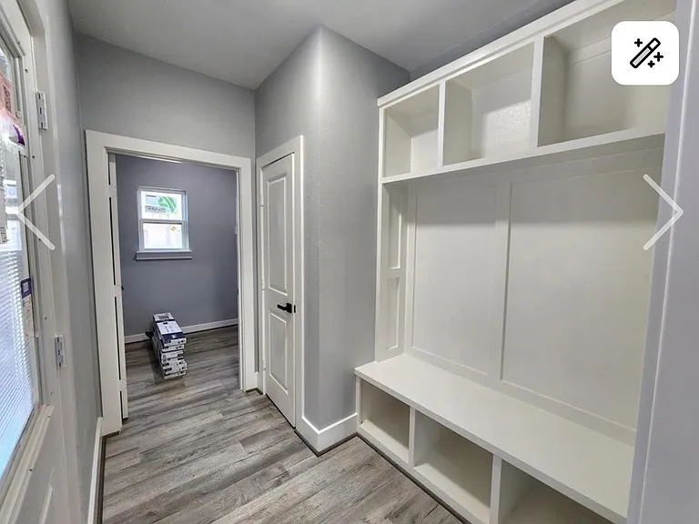 Mud room/ hallway leading to Laundry room. Picture prior to being decorated.